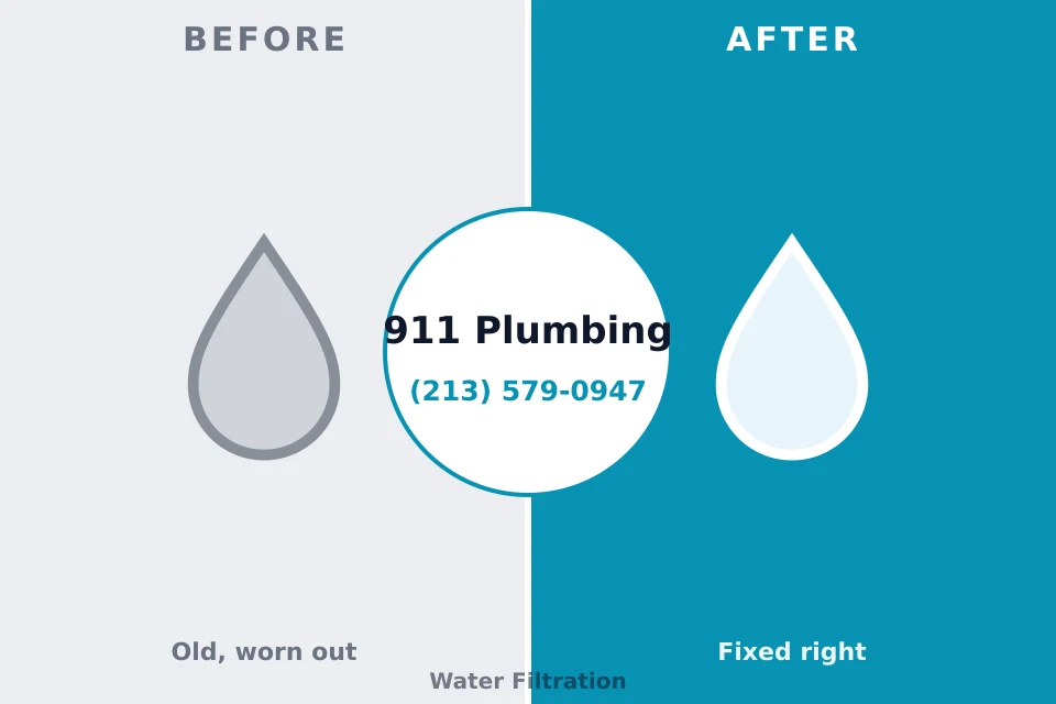 Before and after: plumbing repair Lincoln Park, PA